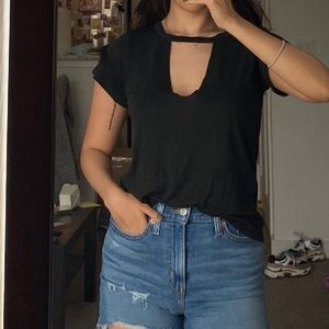Deep V cut T-shirt